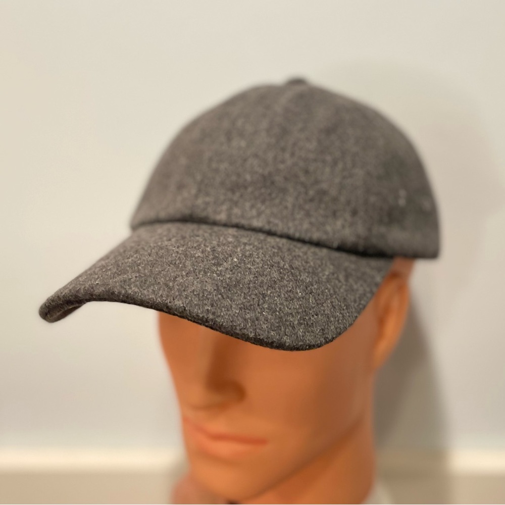 Gray Wool Baseball Cap